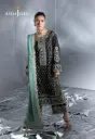 PRESENTING ASIMJOFA BRAND LUXURY CHIFFON EMBROIDERED ARTICLE  Fabric Detail Complete Suit Based on Chiffon Fabric with Silk Trosuer  Front Heavy Embroridered Front With Attach Embroidered Panel Back Luxury Embroidered Backside  Front & Back Daman Heavy Embroidered Daman Patches Sleeve Heavy Embroidered Sleeve  With Embroidered Patch Dupatta Luxury Heavy Embroidered With 4 Side Embroidered Dupatta 2.5 Yard