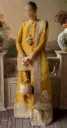 PRESENTING LAAM BRAND LUXURY EMBROIDERED WEDDING ARTICLE  Fabric Detail Complete Suit Based on Embroidered Organza Fabric with Malai Trouser  Front Plan Organza Shirt with Neck, Chak & Daman Embroidered On Fabric Sleeve Embroidered With Pulse Attached  Back Plain With Embroidered Bunch Dupatta Embroidered With 4 Side Embroidered Border Trouser Embroidered With Pulse Attached