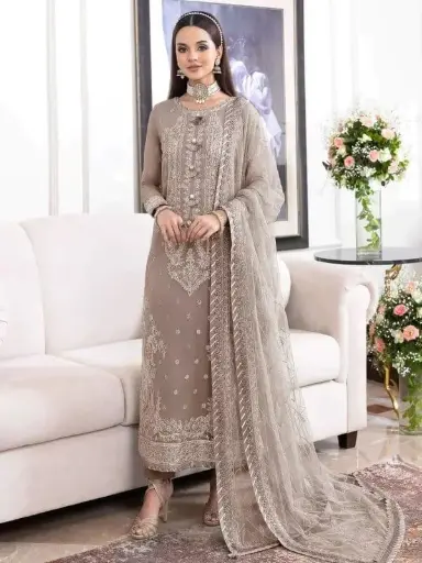 PRESENTING ASIMJOFA LUXURY CHIFFON EMBROIDERED ARTICLE